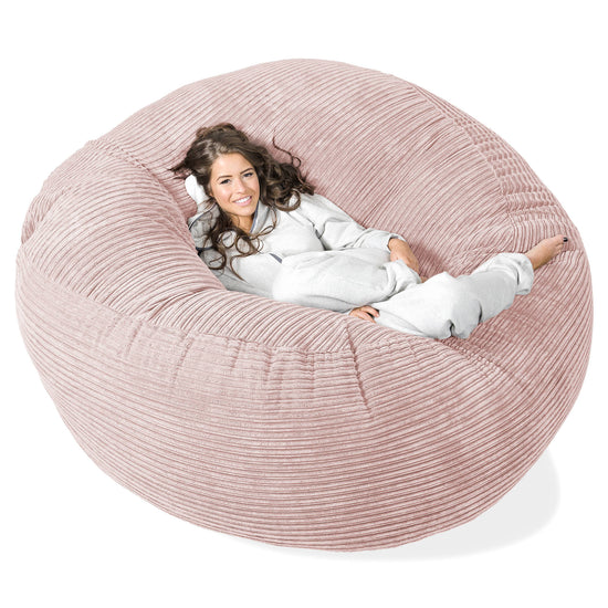 Mega-Mammoth Sofa Sitzsack XXL - Cord Rosa 01