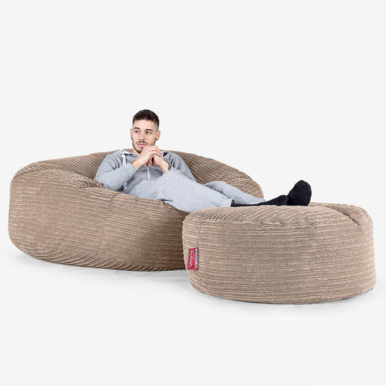 Mega-Mammoth Sofa Sitzsack XXL - Cord Sand 02
