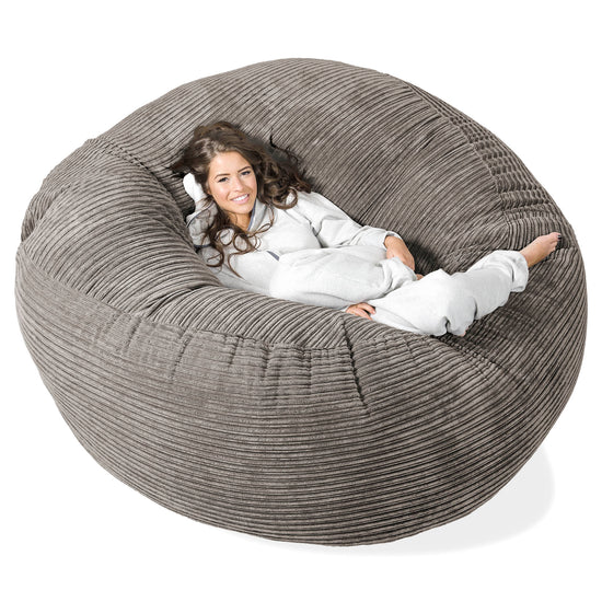 Mega-Mammoth Sofa Sitzsack XXL - Cord Schiefergrau 01