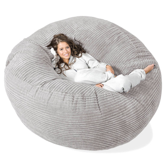 Mega-Mammoth Sofa Sitzsack XXL - Cord Silber 01
