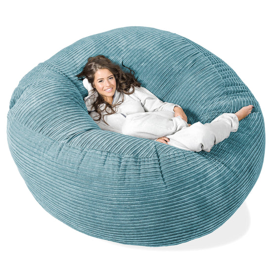 Mega-Mammoth Sofa Sitzsack XXL - Cord Türkis 01