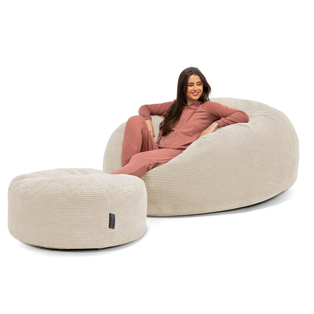 Mega-Mammoth Sofa Sitzsack XXL - Pom-Pom Creme 02