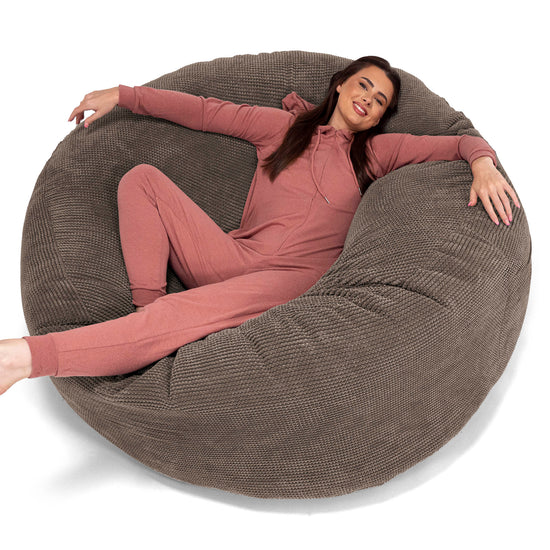 Mega-Mammoth Sofa Sitzsack XXL - Pom-Pom Schoko 01