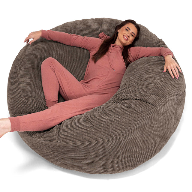 Mega-Mammoth Sofa Sitzsack XXL - Pom-Pom Schoko 01
