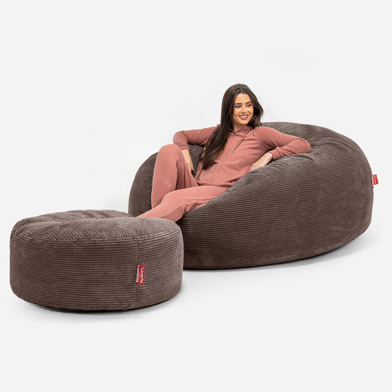 Mega-Mammoth Sofa Sitzsack XXL - Pom-Pom Schoko 02