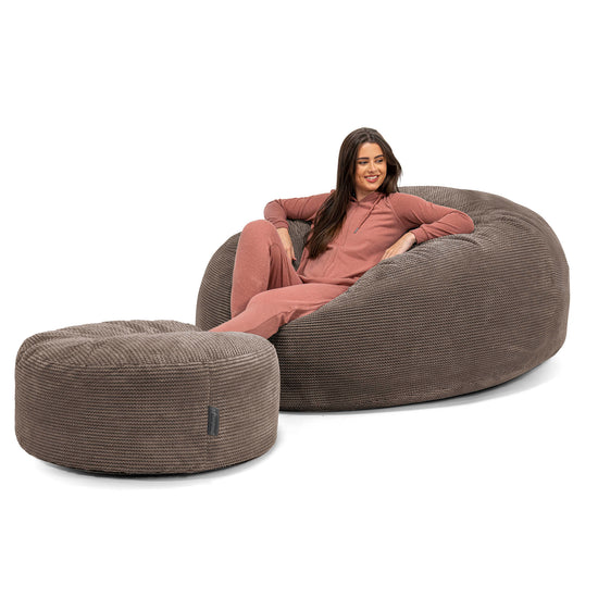 Mega-Mammoth Sofa Sitzsack XXL - Pom-Pom Schoko 02