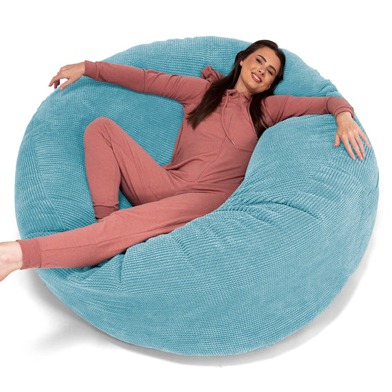 Mega-Mammoth Sofa Sitzsack XXL - Pom-Pom Türkis 01