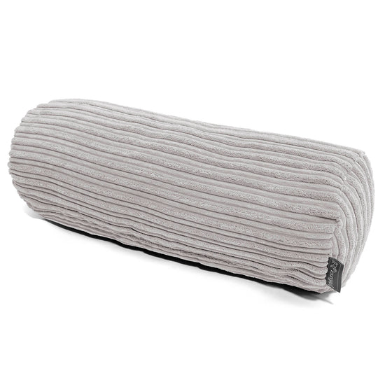 Nackenrolle Dekokissen / Sofa Kissenbezug 20 x 55cm - Cord Silber 01