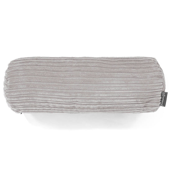 Nackenrolle Dekokissen / Sofa Kissenbezug 20 x 55cm - Cord Silber 02