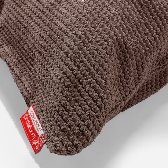 Nackenrolle Kissen 20 x 55cm - Pom-Pom Schoko 03