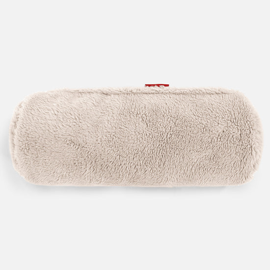 Nackenrolle Kissen 20 x 55cm - Teddy Kunstfell Nerzfarben 02