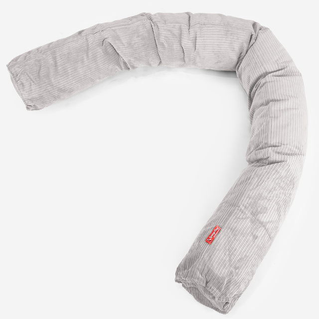Seitenschläferkissen XXL - Nadelstreifencord Stein 01