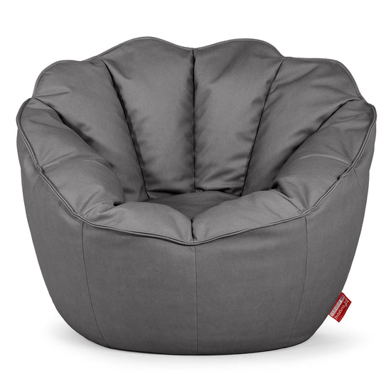 Natalia Sacco Sitzsack Stuhl - Veganes Leder Grau 01