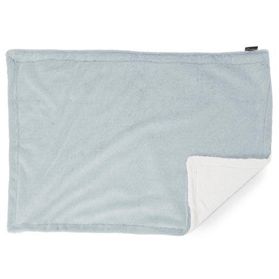 Sherpa-Decke - Kaninchen Kunstfell Pastellblau 03