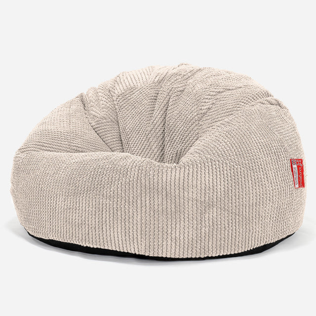 CloudSac 200 XXL Memory-Schaum Kinder Sitzsack 2-12 jahren - Pom-Pom Creme 01