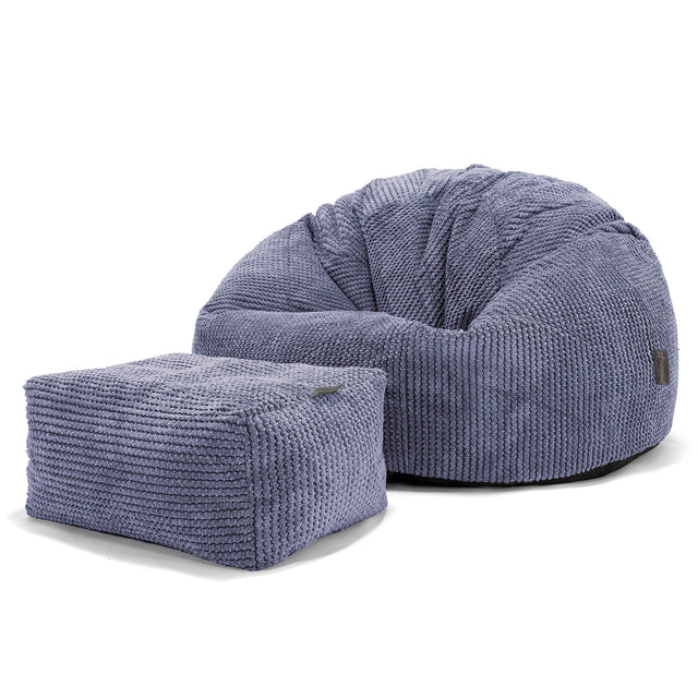 Klassischer Sitzsack Sessel - Pom-Pom Lila 02