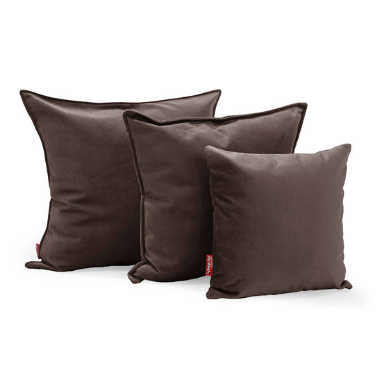 Kissen 47 x 47cm - Samt Espresso 02