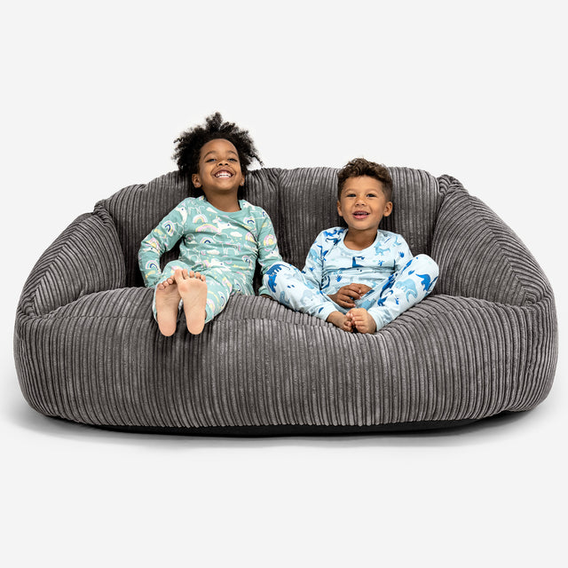 Riesen Bubble Kinder Sofa 2-14 Jahre - Cord Schiefergrau 01