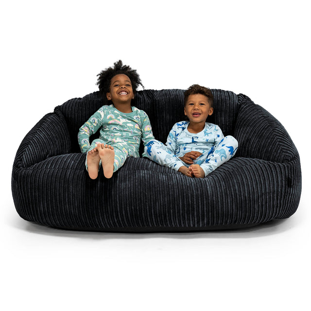 Riesen Bubble Kinder Sofa 2-14 Jahre - Cord Schwarz 01
