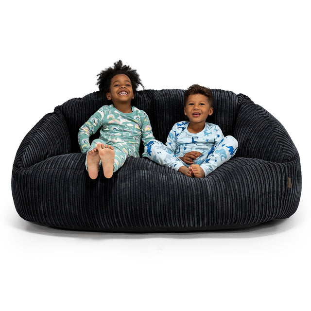 Riesen Bubble Kinder Sofa 2-14 Jahre - Cord Schwarz 01