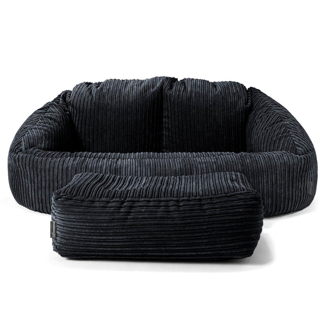 Riesen Bubble Kinder Sofa 2-14 Jahre - Cord Schwarz 02