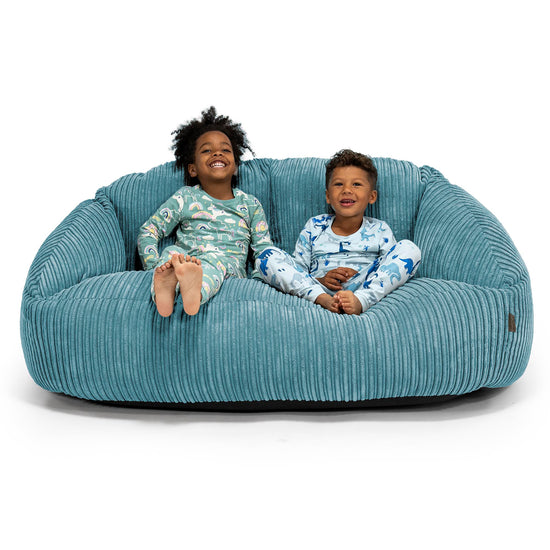 Riesen Bubble Kinder Sofa 2-14 Jahre - Cord Türkis 01