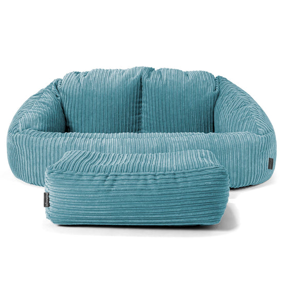 Riesen Bubble Kinder Sofa 2-14 Jahre - Cord Türkis 02