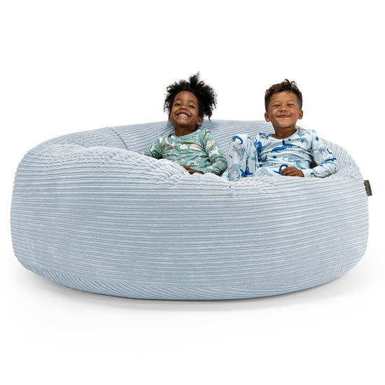 Riesen Familiengröße Kinder Sitzsack 2-14 Jahre - Cord Baby Blau 01
