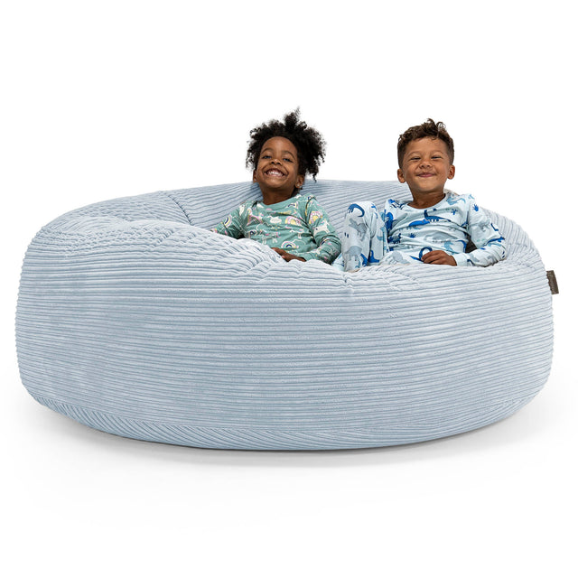 Riesen Familiengröße Kinder Sitzsack 2-14 Jahre - Cord Baby Blau 01
