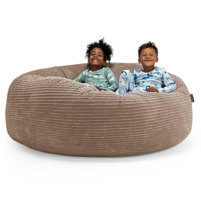 Riesen Familiengröße Kinder Sitzsack 2-14 Jahre - Cord Mocca 01