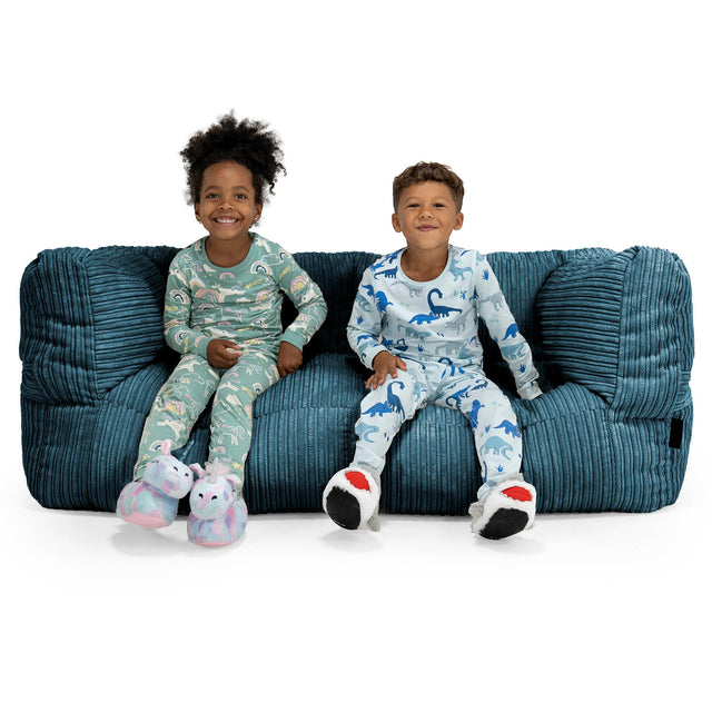 Riesen Albert Kinder Sitzsack Sofa 2-14 Jahre - Cord Marineblau 01