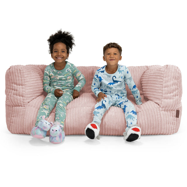 Riesen Albert Kinder Sitzsack Sofa 2-14 Jahre - Cord Rosa 01