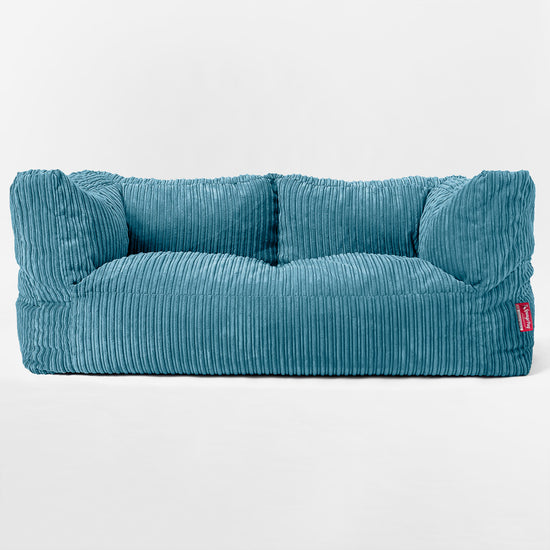 Riesen Albert Kinder Sitzsack Sofa 2-14 Jahre - Cord Türkis 03