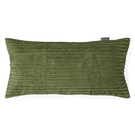 CloudSac 50 Riesen Memory-Schaum Kissenbezug 40 x 80cm - Cord Nadelwaldgrün 01