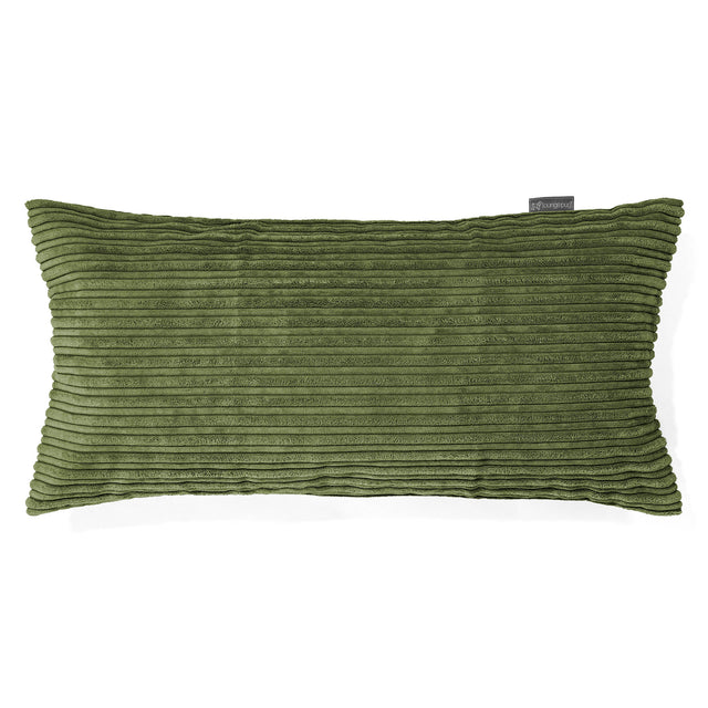 CloudSac 50 Riesen Memory-Schaum Kissenbezug 40 x 80cm - Cord Nadelwaldgrün 01