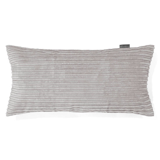 CloudSac 50 Riesen Memory-Schaum Kissenbezug 40 x 80cm - Cord Silber 01