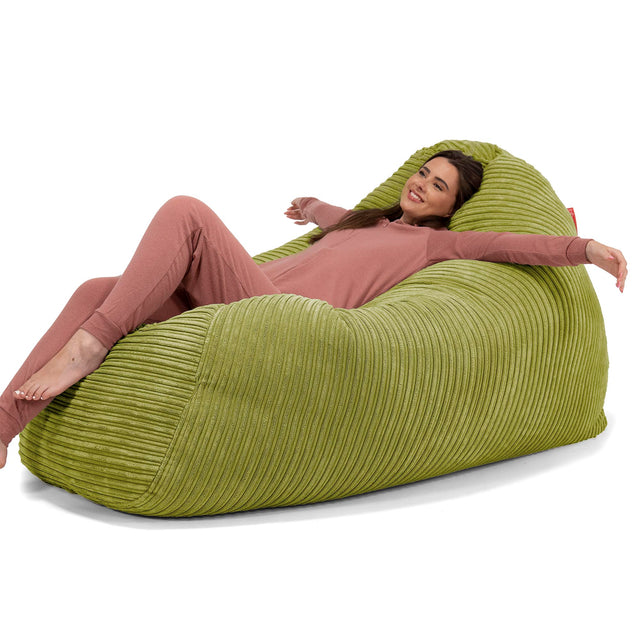 Riesen Sitzsack Couch - Cord Hellgrün 02