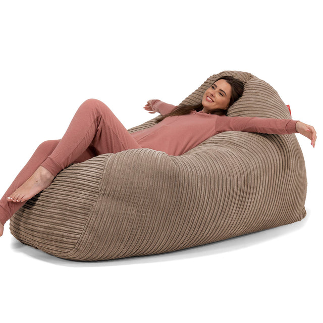 Riesen Sitzsack Couch - Cord Mocca 02