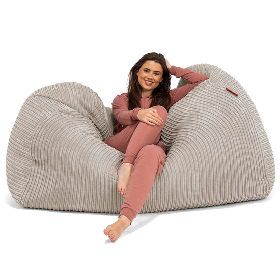 Riesen Sitzsack Couch - Cord Nerzfarben 03