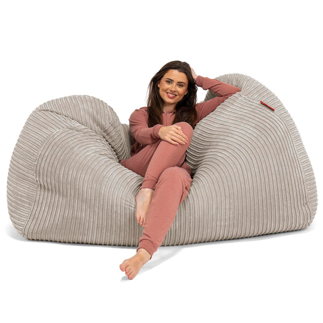 Riesen Sitzsack Couch - Cord Nerzfarben 03