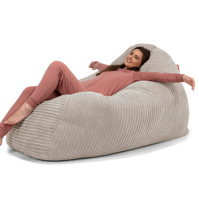 Riesen Sitzsack Couch - Cord Nerzfarben 02