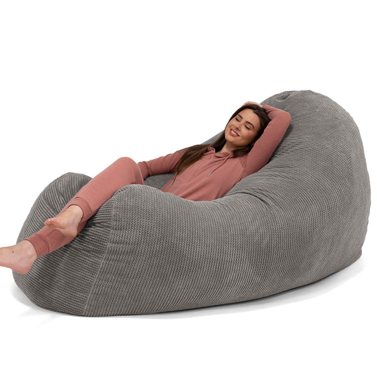 Riesen Sitzsack Couch - Pom-Pom Anthrazit 02