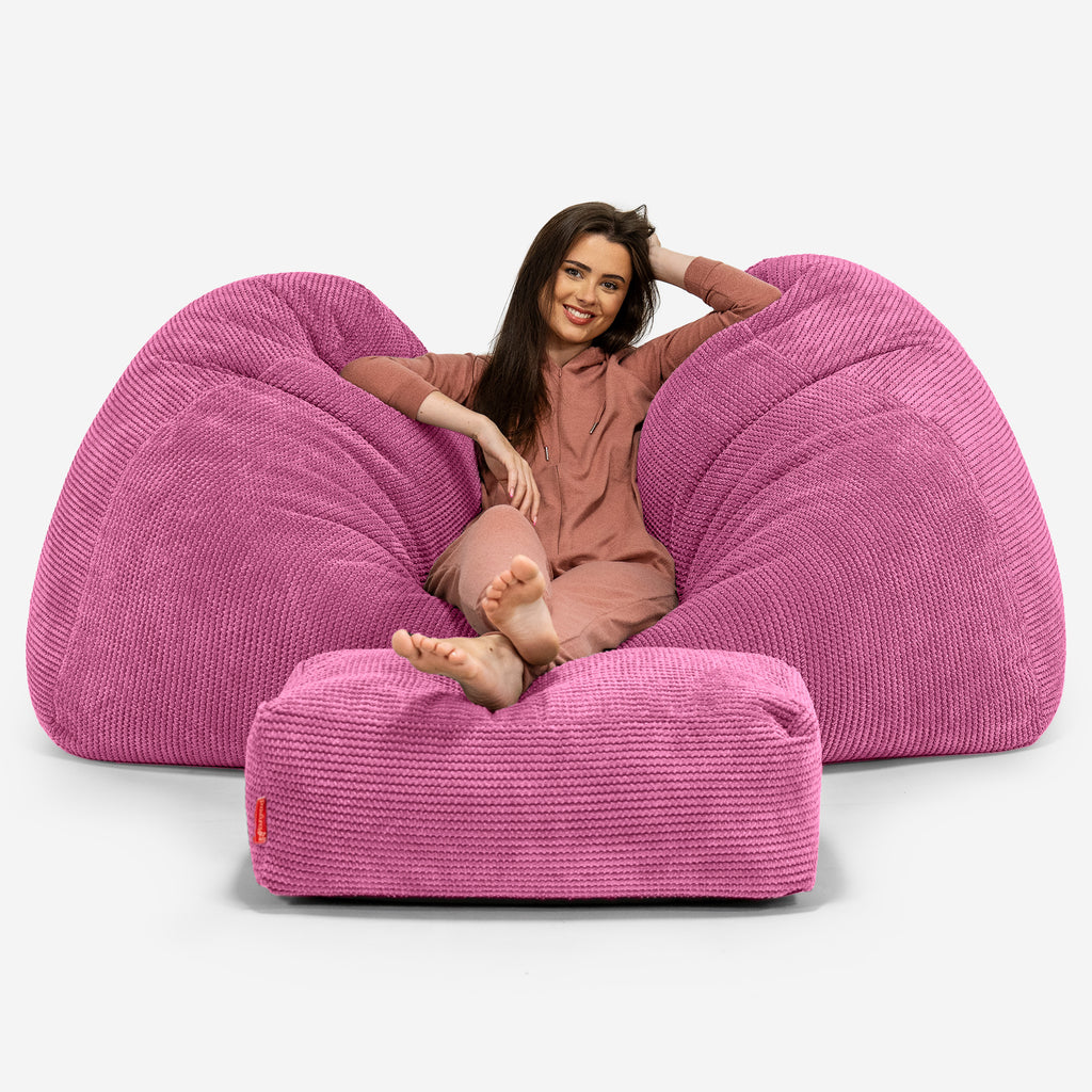 Riesen Sitzsack Couch - Pom-Pom Pink 03