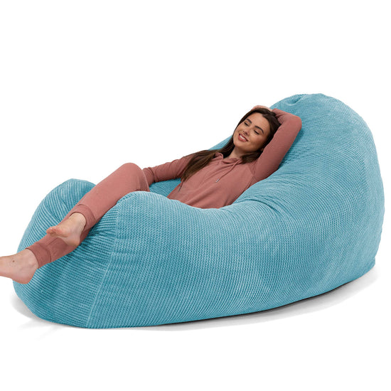 Riesen Sitzsack Couch - Pom-Pom Türkis 02