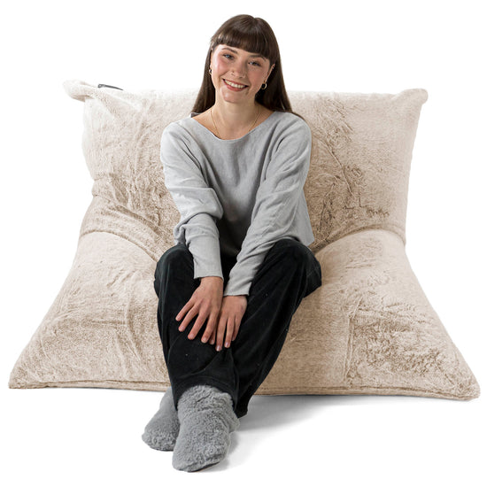 Sitzsack XXL - Kaninchen Kunstfell Goldbraun 01