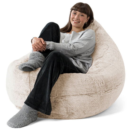 Sitzsack XXL - Kaninchen Kunstfell Goldbraun 02