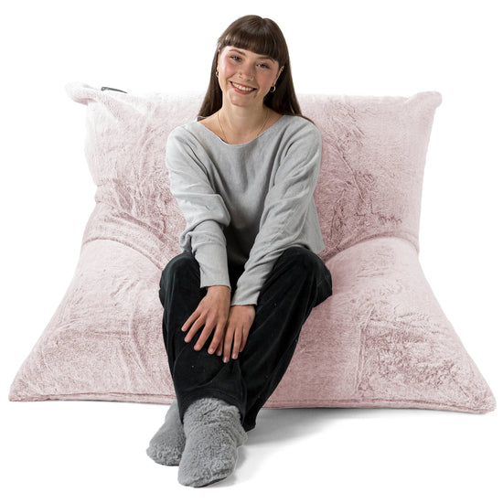 Sitzsack XXL - Kaninchen Kunstfell Pastellrosa 01