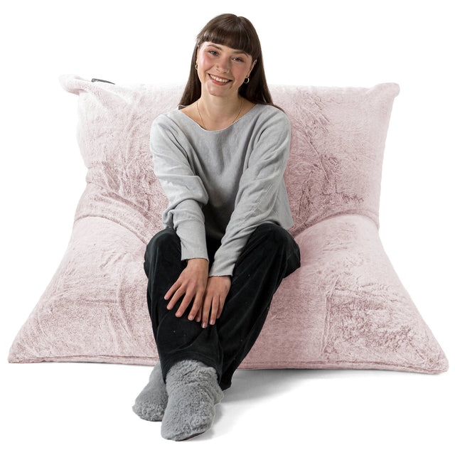 Sitzsack XXL - Kaninchen Kunstfell Pastellrosa 01