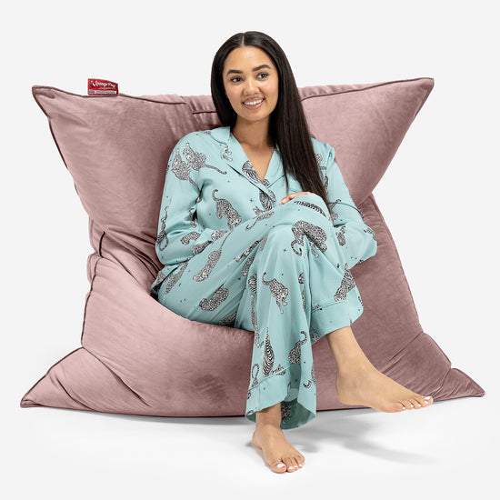 Sitzsack XXL - Samt Pink 02