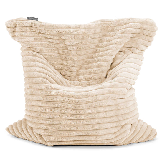 Sitzsack XXL - Ultra Plüsch Cord Creme 01